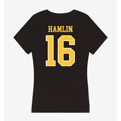 PLU - NCAA Men's Soccer : Elijah Hamlin - Women's V-Neck T-Shirt-1