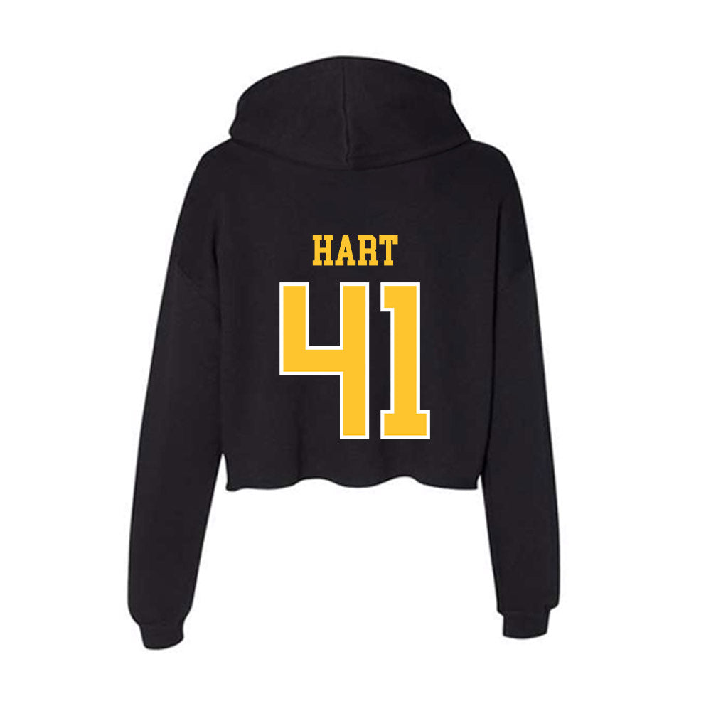 PLU - NCAA Football : Sir Hart - Women's Crop Fleece Hoodie-1