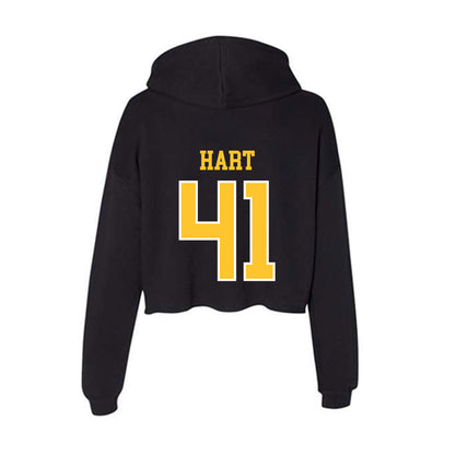 PLU - NCAA Football : Sir Hart - Women's Crop Fleece Hoodie-1