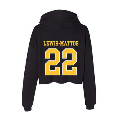 PLU - NCAA Football : Kupaa Lewis-Mattos - Women's Crop Fleece Hooded Sweatshirt-1