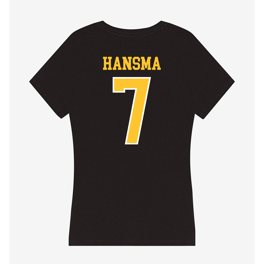 PLU - NCAA Women's Volleyball : Audrey Hansma - Women's V-Neck T-Shirt-1