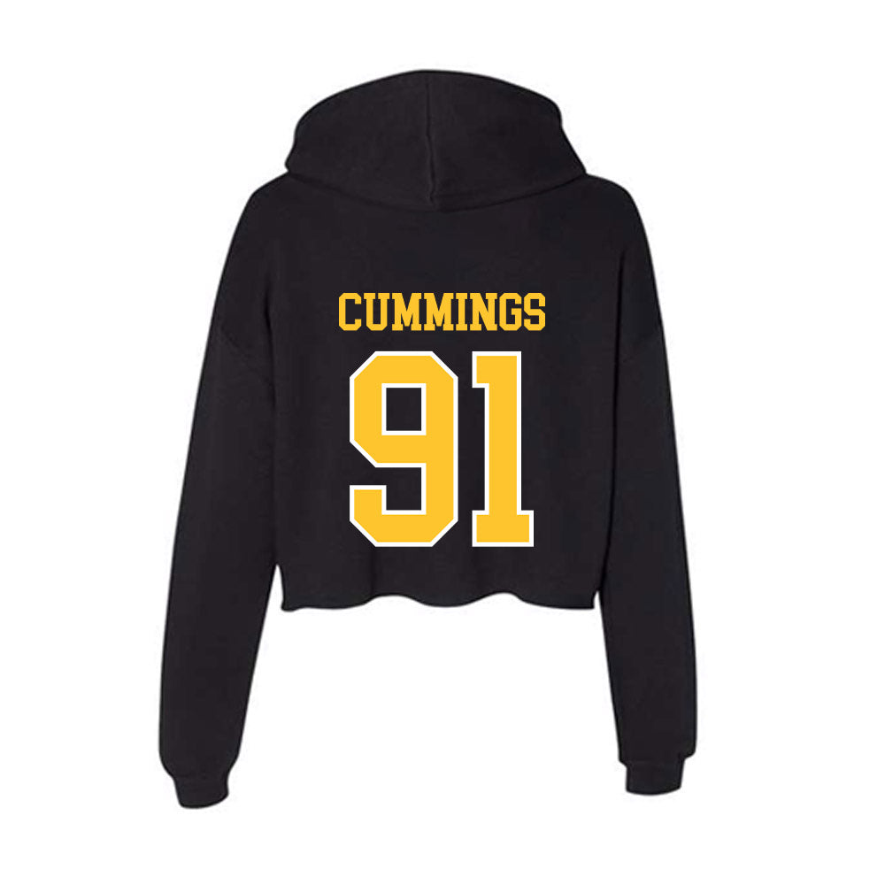 PLU - NCAA Football : Calvin Cummings - Women's Crop Fleece Hoodie-1