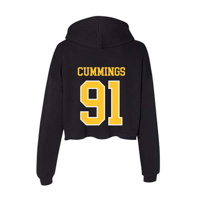 PLU - NCAA Football : Calvin Cummings - Women's Crop Fleece Hoodie-1