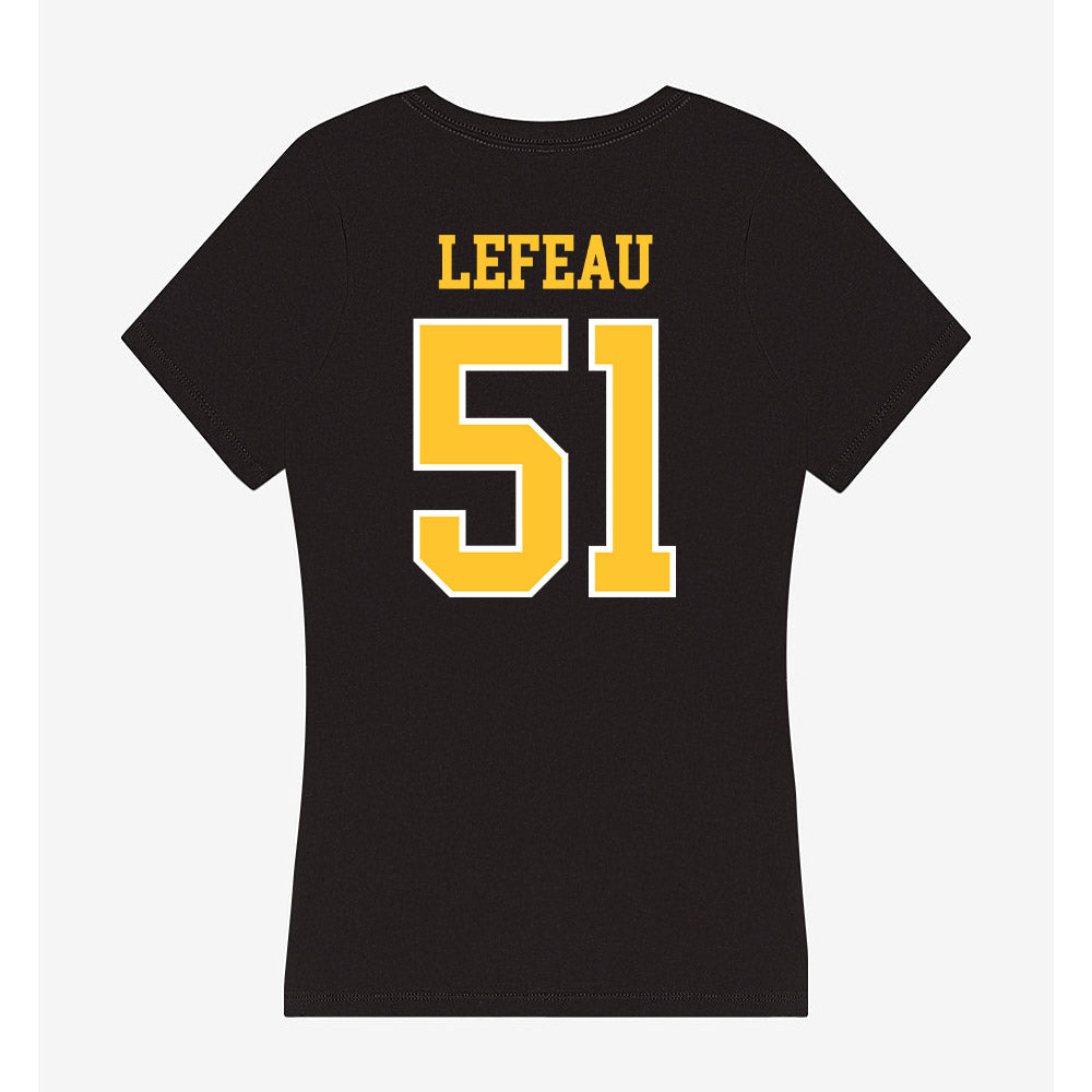 PLU - NCAA Football : Toby Lefeau - Women's V-Neck T-Shirt-1