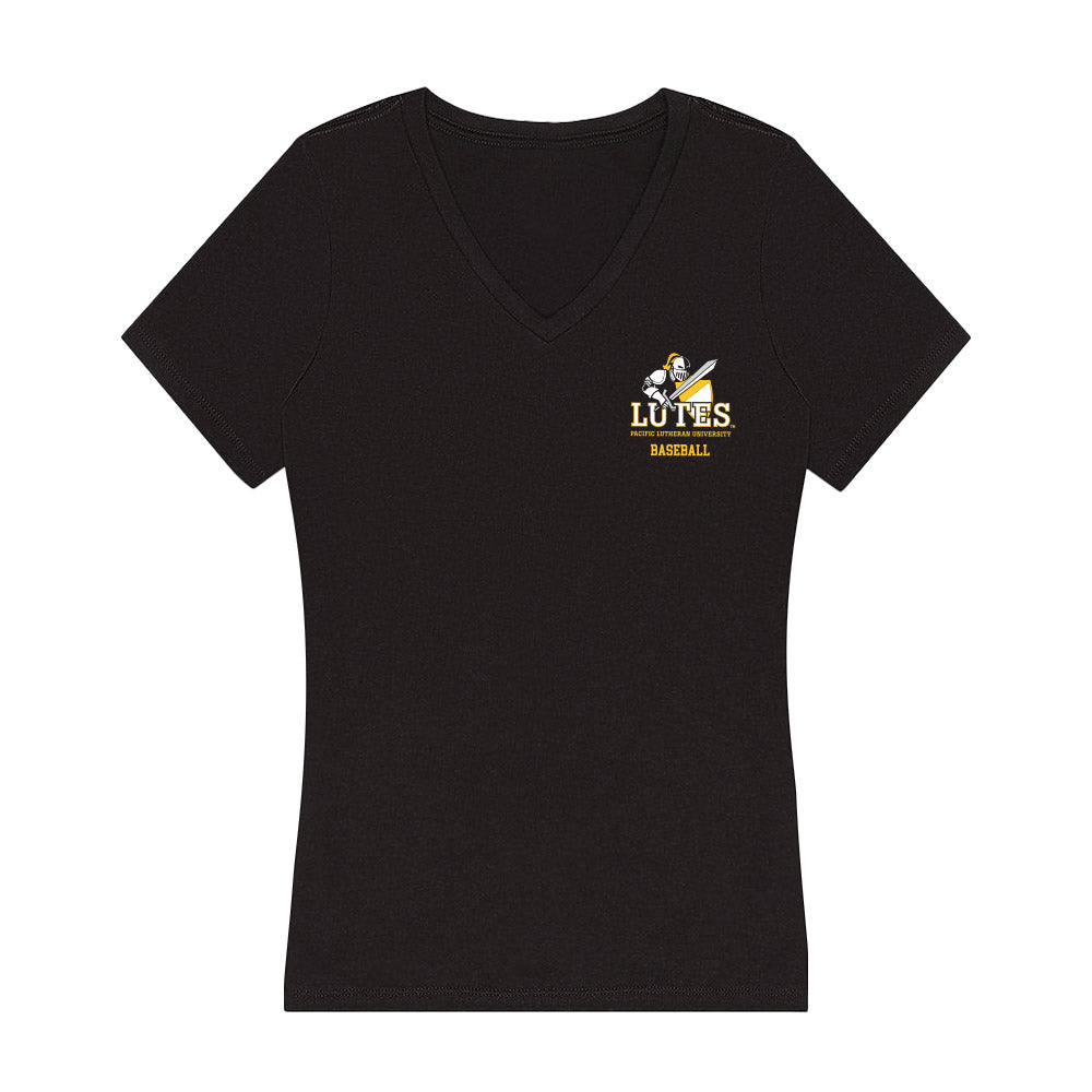 PLU - NCAA Baseball : Ryan Moore - Women's V-Neck T-Shirt-0