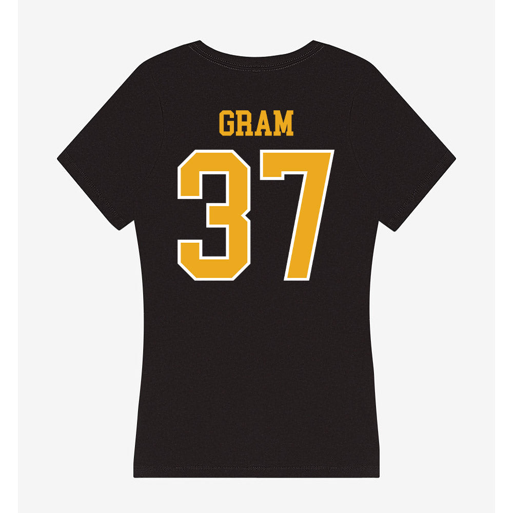 Canisius - NCAA Acrobatics & Tumbling : Carissa Gram - Women's V-Neck T-Shirt-1