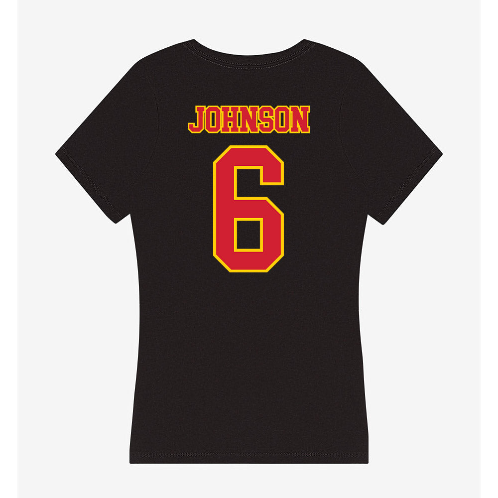 Pitt State - NCAA Football : Bryce Johnson - Women's V-Neck T-Shirt-1