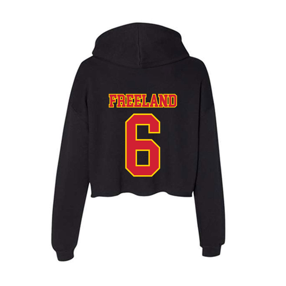 Pitt State - NCAA Baseball : Carter Freeland - Women's Crop Fleece Hooded Sweatshirt-1
