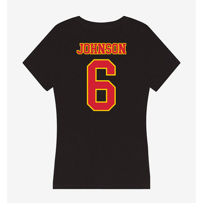 Pitt State - NCAA Football : Bryce Johnson - Women's V-Neck T-Shirt-1