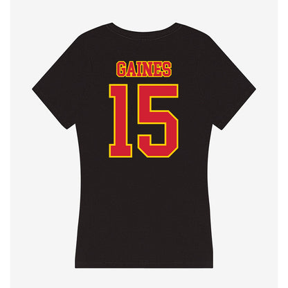 Pitt State - NCAA Football : Daijon Gaines - Women's V-Neck T-Shirt-1