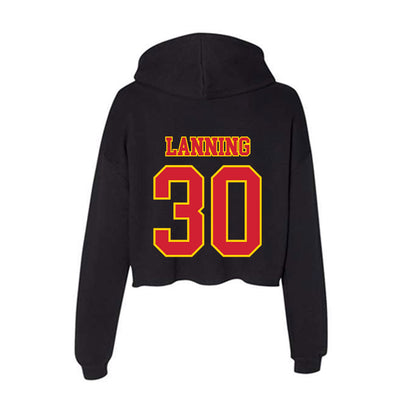 Pitt State - NCAA Football : JACK LANNING - Women's Crop Fleece Hooded Sweatshirt-1