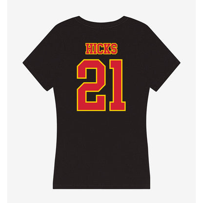 Pitt State - NCAA Football : Landyn Hicks - Women's V-Neck T-Shirt-1