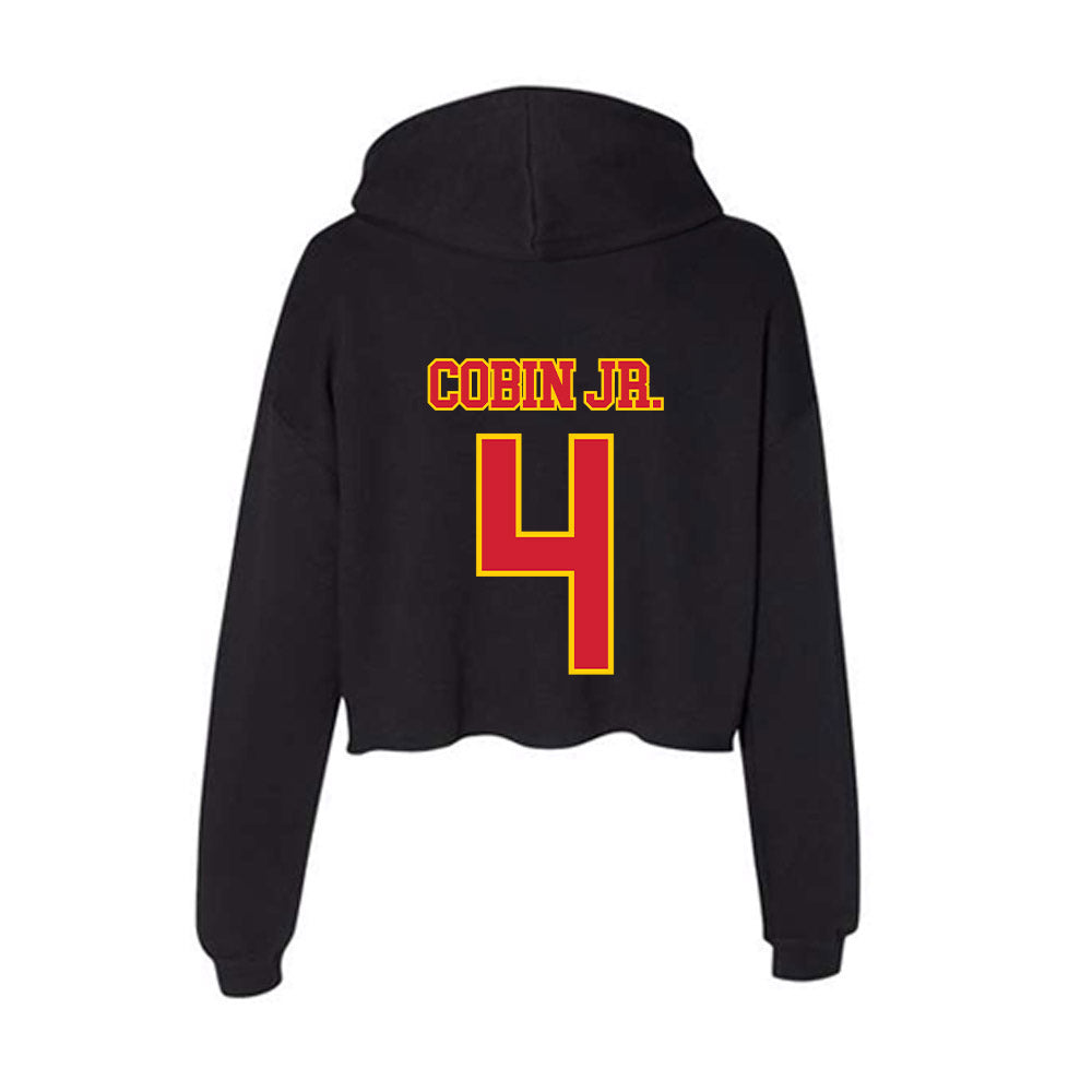 Pitt State - NCAA Men's Basketball : David Cobin Jr. - Women's Crop Fleece Hoodie-1