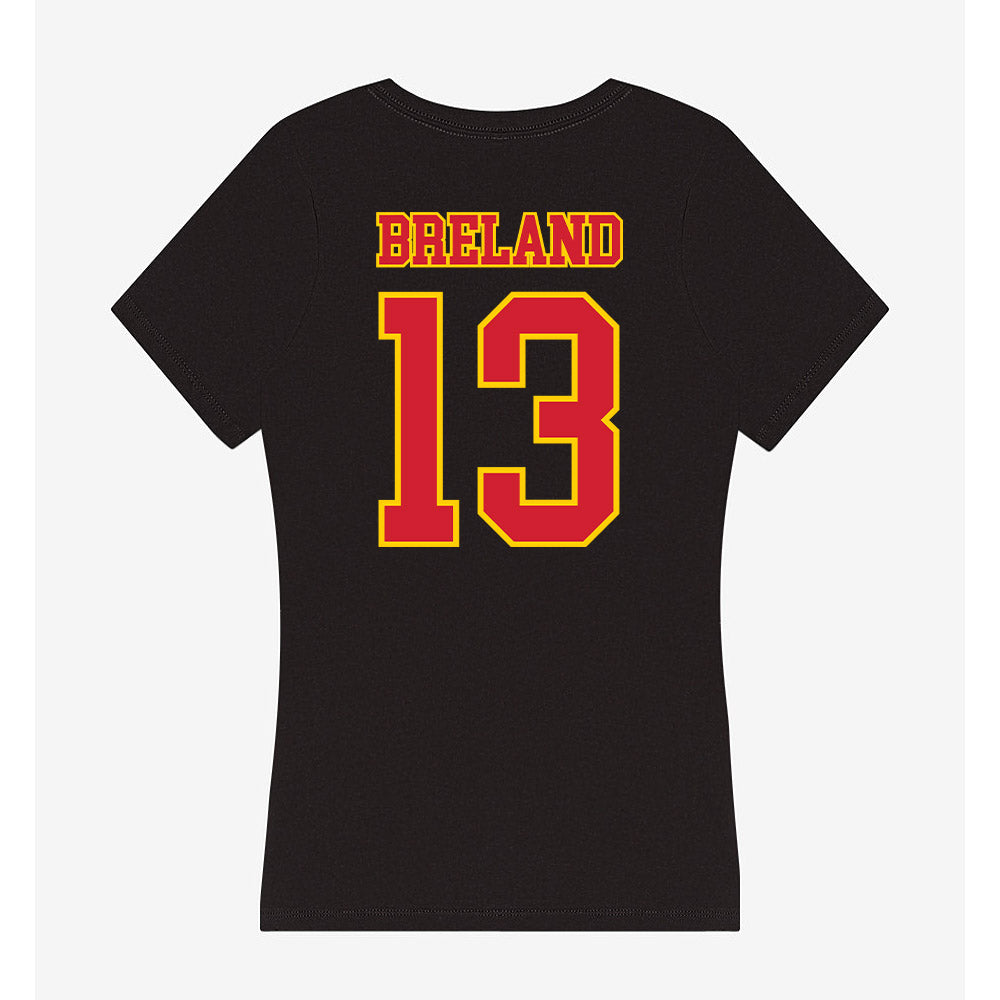 Pitt State - NCAA Men's Basketball : EJ Breland - Women's V-Neck T-Shirt-1