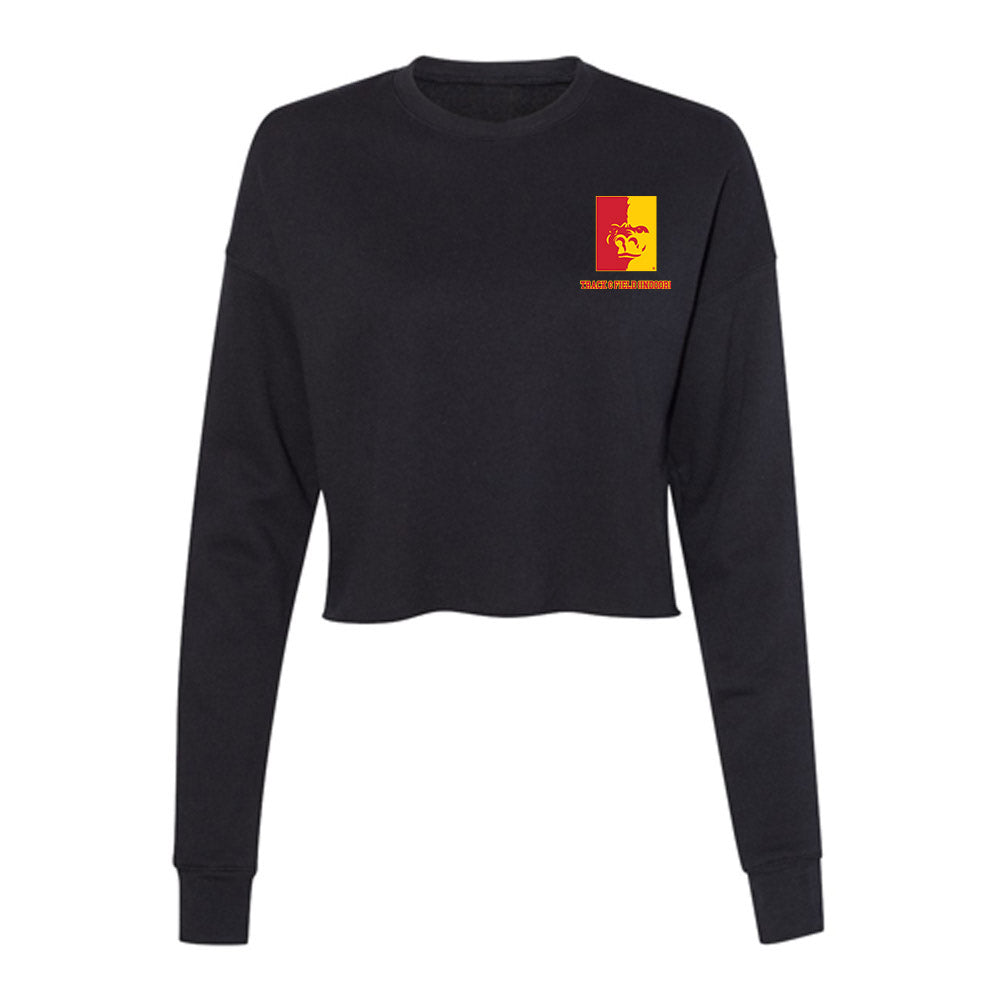 Pitt State - NCAA Men's Track & Field : Amar Williams - Women's Cropped Crew Fleece-0