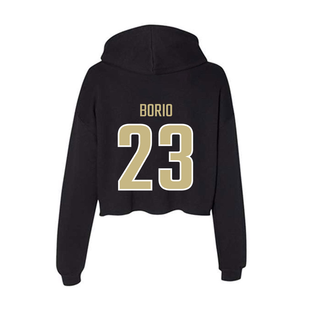 Jacksonville - NCAA Men's Basketball : Enrico Borio - Classic Shersey Women's Crop Fleece Hoodie-1
