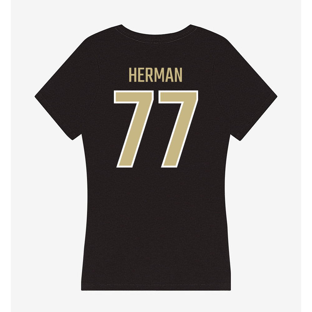 Jacksonville - NCAA Women's Lacrosse : Maddie Herman - Classic Shersey Women's V-Neck T-Shirt-1