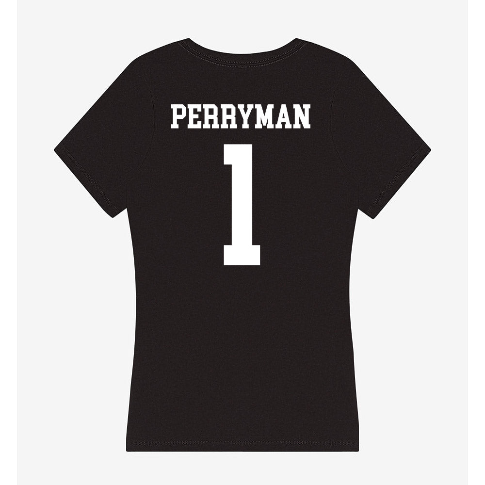 Utah State - NCAA Men's Basketball : Elijah Perryman - Women's V-Neck T-Shirt-1