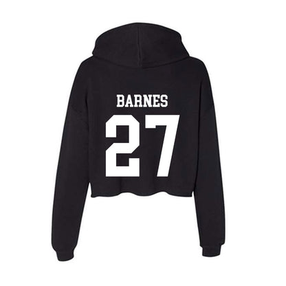 Utah State - NCAA Football : Blake Barnes - Women's Crop Fleece Hoodie-1