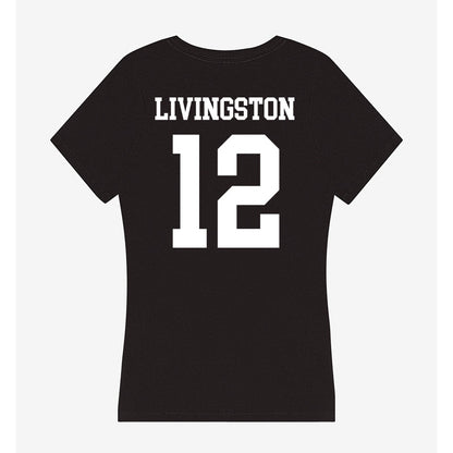 Utah State - NCAA Women's Basketball : Elise Livingston - Women's V-Neck T-Shirt-1