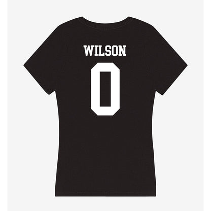 Utah State - NCAA Women's Basketball : Rachel Wilson - Women's V-Neck T-Shirt-1