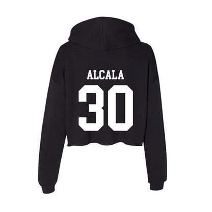Utah State - NCAA Women's Soccer : Valeria Alcala - Women's Crop Fleece Hoodie-1