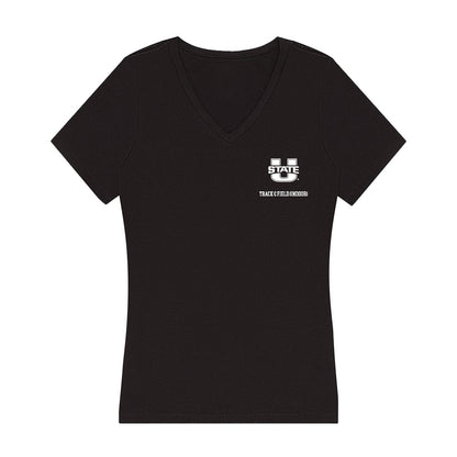Utah State - NCAA Men's Track & Field : Gavin Beierle - Women's V-Neck T-Shirt-0