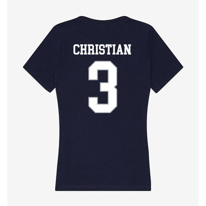 UConn - NCAA Football : Kenji Christian - Classic Shersey Women's V-Neck T-Shirt-1
