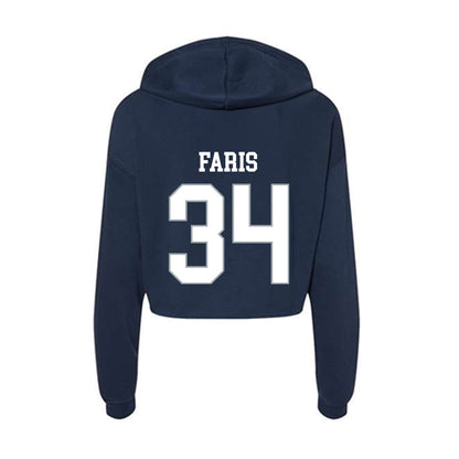 UConn - Women's Basketball Legends : Kelly Faris - Women's Crop Fleece Hoodie-1