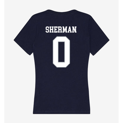 UConn - NCAA Football : Kvon Sherman - Women's V-Neck T-Shirt-1