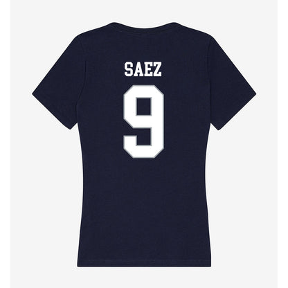 UConn - NCAA Football : Zakaih Saez - Women's V-Neck T-Shirt-1