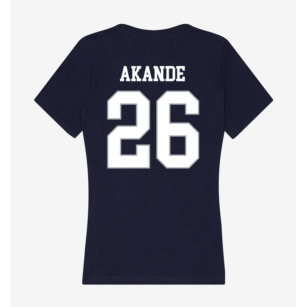 UConn - Football Legends : Shmar Akande - Women's V-Neck T-Shirt-1