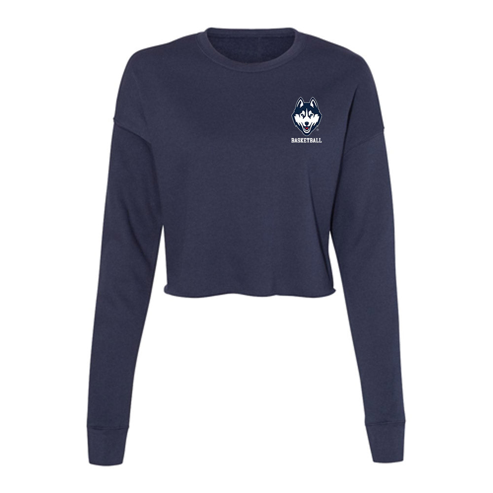 UConn - Women's Basketball Legends : Kelly Faris - Women's Cropped Crew Fleece-0