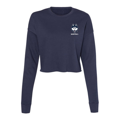 UConn - Women's Basketball Legends : Kelly Faris - Women's Cropped Crew Fleece-0