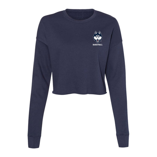 UConn - Women's Basketball Legends : Kelly Faris - Women's Cropped Crew Fleece-0