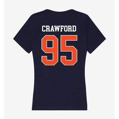 Auburn - NCAA Football : Jourdin Crawford - Classic Shersey Women's V-Neck T-Shirt-1
