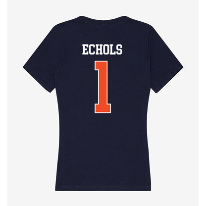 Auburn - NCAA Football : Jonathan Echols - Classic Shersey Women's V-Neck T-Shirt-1
