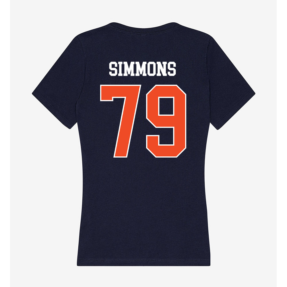 Auburn - NCAA Football : Jo Simmons - Classic Shersey Women's V-Neck T-Shirt-1