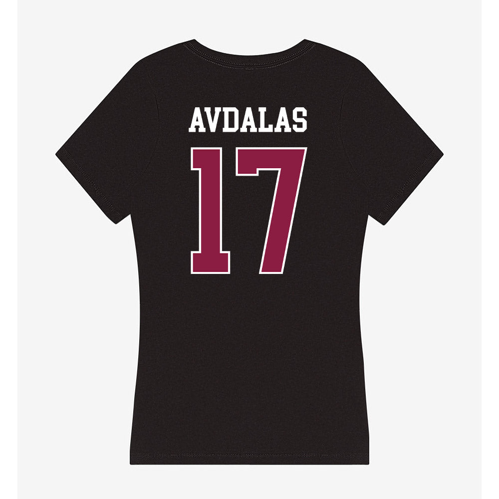 Virginia Tech - NCAA Men's Basketball : Neoklis Avdalas - Women's V-Neck T-Shirt-1