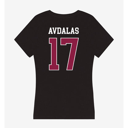 Virginia Tech - NCAA Men's Basketball : Neoklis Avdalas - Women's V-Neck T-Shirt-1