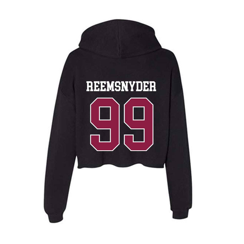 Virginia Tech - NCAA Football : Cole Reemsnyder - Women's Crop Fleece Hoodie-1
