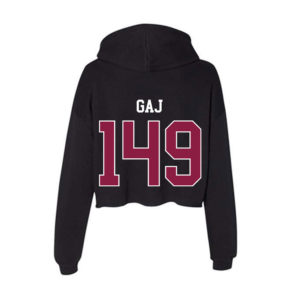 Virginia Tech - NCAA Wrestling : Collin Gaj - Women's Crop Fleece Hoodie-1