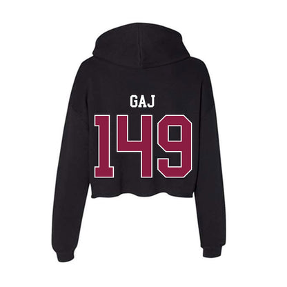 Virginia Tech - NCAA Wrestling : Collin Gaj - Women's Crop Fleece Hoodie-1