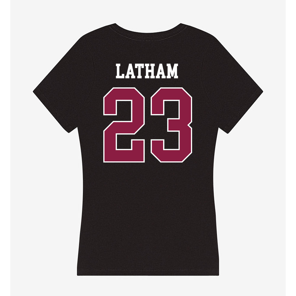Virginia Tech - NCAA Women's Basketball : Alyssa Latham - Women's V-Neck T-Shirt-1