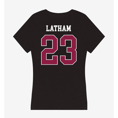 Virginia Tech - NCAA Women's Basketball : Alyssa Latham - Women's V-Neck T-Shirt-1