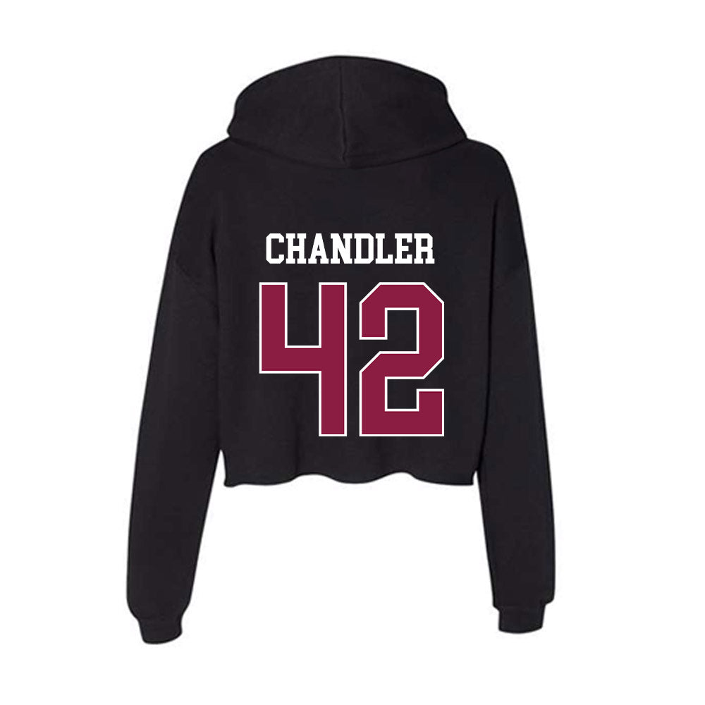 Virginia Tech - NCAA Baseball : Aimon Chandler - Women's Crop Fleece Hoodie-1
