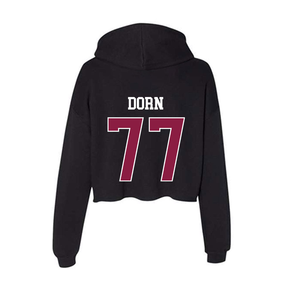 Virginia Tech - NCAA Men's Basketball : Antonio Dorn - Women's Crop Fleece Hoodie-1