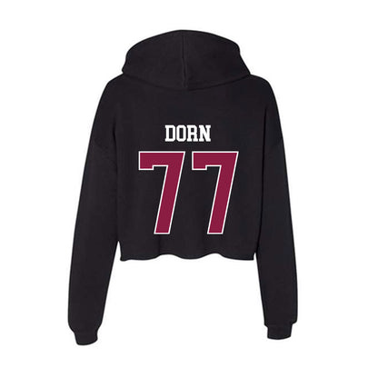 Virginia Tech - NCAA Men's Basketball : Antonio Dorn - Women's Crop Fleece Hoodie-1