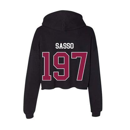 Virginia Tech - NCAA Wrestling : Sonny Sasso - Women's Crop Fleece Hoodie-1