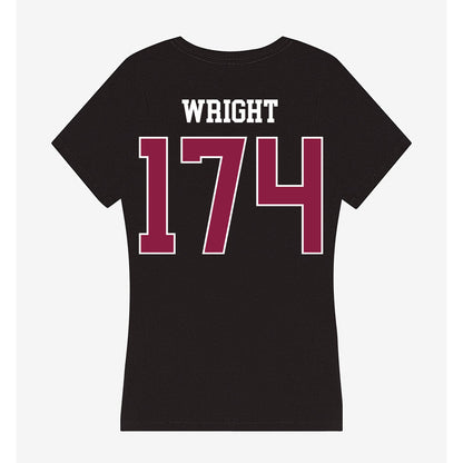 Virginia Tech - NCAA Wrestling : Gage Wright - Women's V-Neck T-Shirt-1